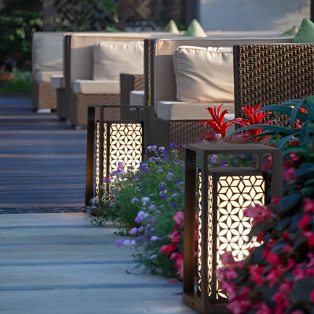 Galvanized Vintage Outdoor Pathway Lights Waterproof IP65 LED Lawn Lamps