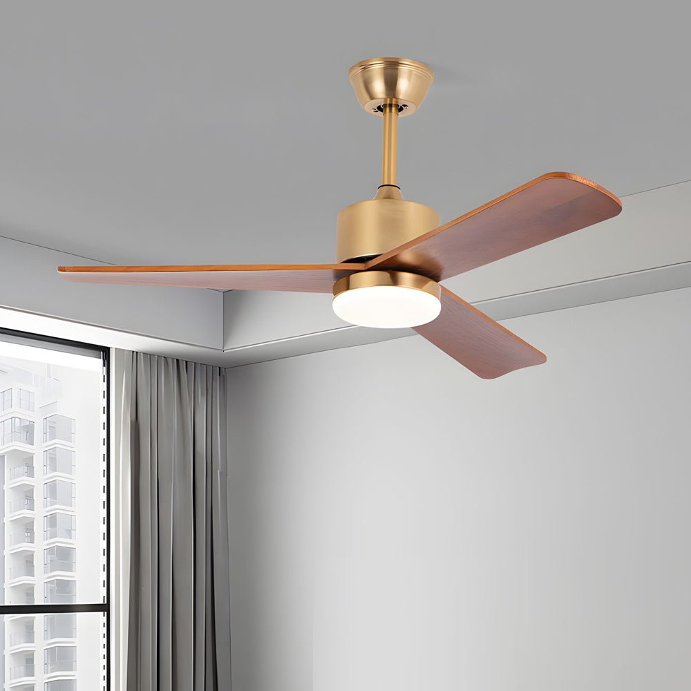 42/52 LED 3-Blades Wood Ceiling Fan Light with Remote