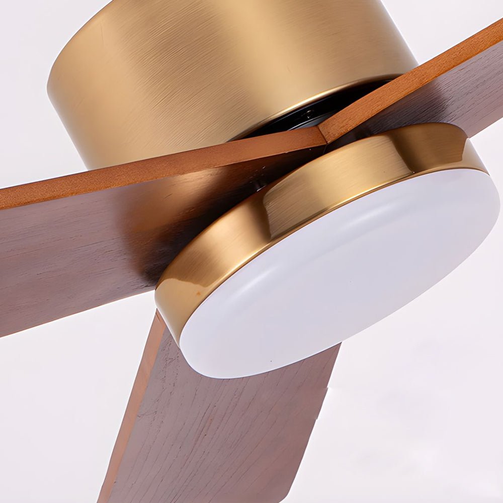 42/52 LED 3-Blades Wood Ceiling Fan Light with Remote