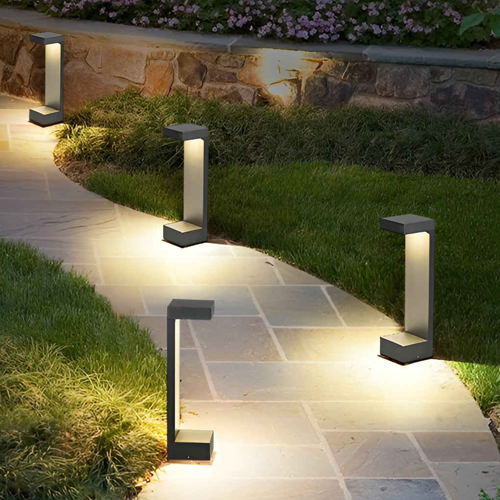 Contemporary Rectangular COB Pathway Lights Waterproof Outdoor Garden Illumination