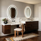 Bathroom Lighted Vanity Mirrors LED Oval Multifunctional Light