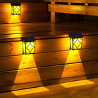 2PCS Waterproof LED RGB Intelligent Solar Wall Lights