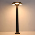4-Light Square Waterproof LED Outdoor Path Lights - Solar & Hardwired Options