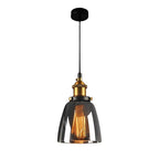 [Open-Box]Retro Creative Glass Electroplated Smoke Gray Industrial Pendant Lamp