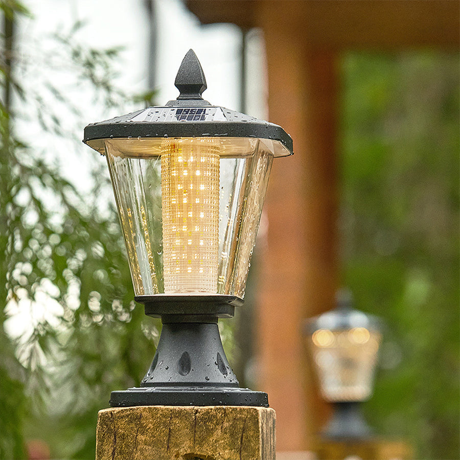 LED Solar Powered Post Cap Lights Waterproof Column Lights