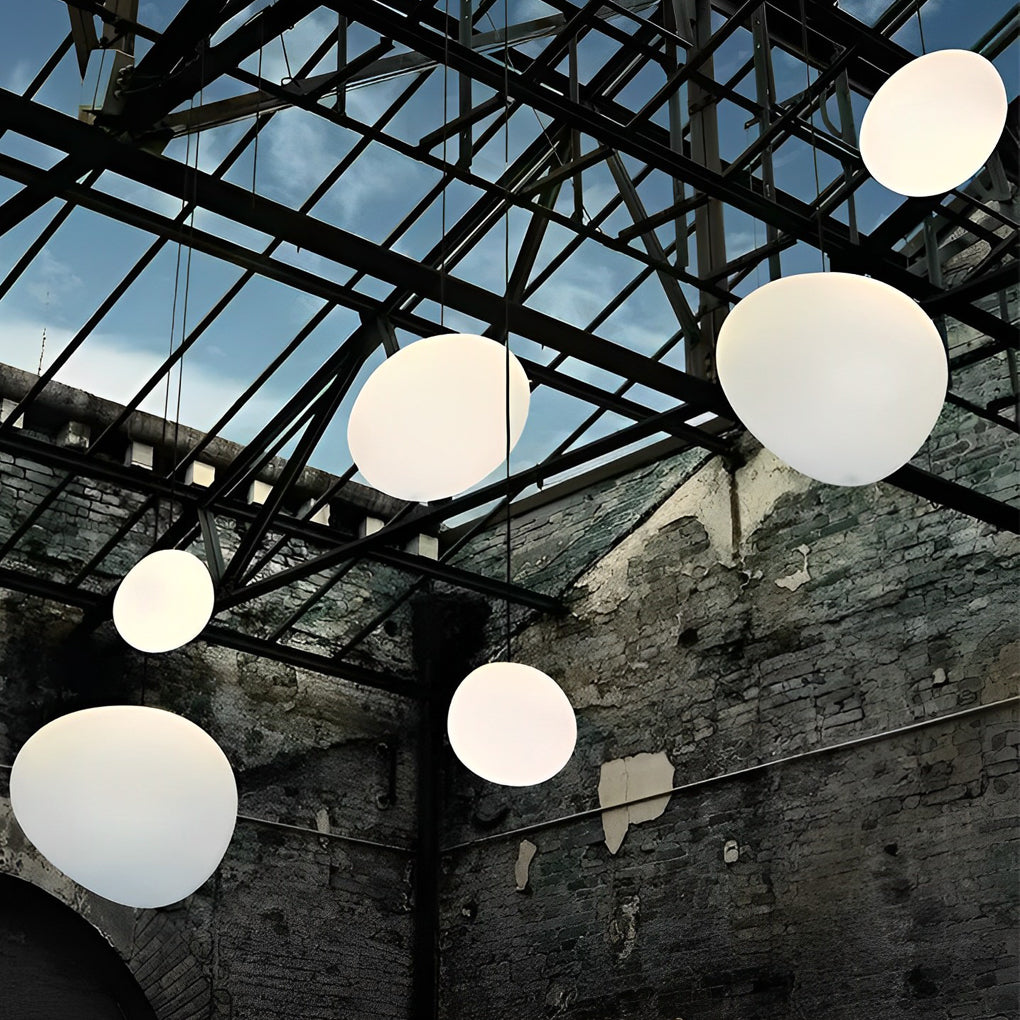 Creative PE Round Ball LED White Modern Pendant Light Hanging Lamp