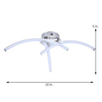 Geometric 3 Line LED Modern Ceiling Lights Flush Mount Lighting Chandelier