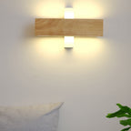 [Open-Box]Rotatable Minimalist Rectangular Wood Led Wall Lamp Wall Lights Fixture