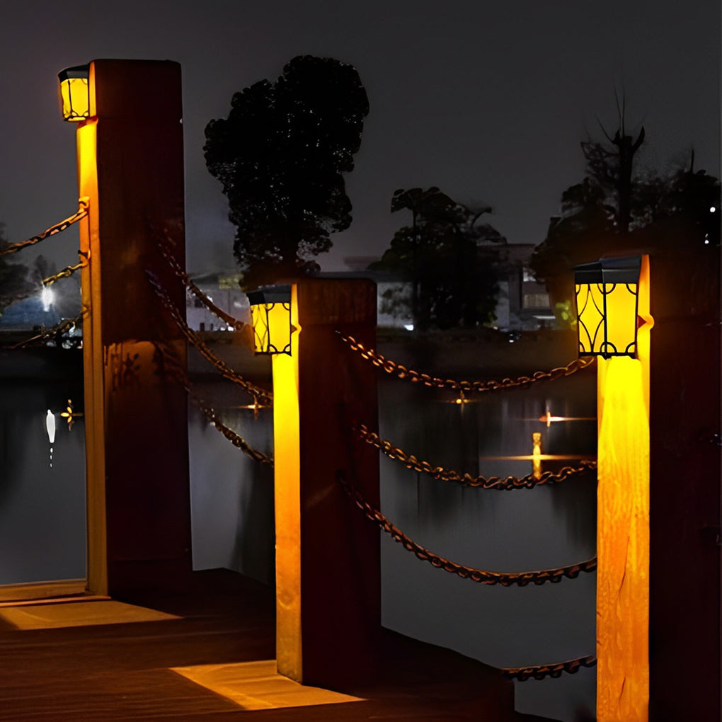 2PCS Waterproof LED RGB Intelligent Solar Wall Lights