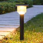 Modern Matte Black Solar LED Adjustable Brightness Outdoor Pathway Lighting