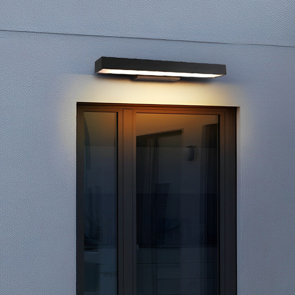[Open-Box]Outdoor Motion Sensor Black Rectangle Wall Light