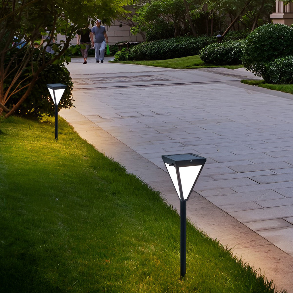 Sleek Solar LED 2.6W Pathway Post Light Outdoor Waterproof Lighting