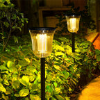2Pcs Intelligent Solar Lawn Lights with Motion Sensor