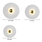 Lotus Leaf Round Pleated LED Creative White Modern Wall Lights Fixture