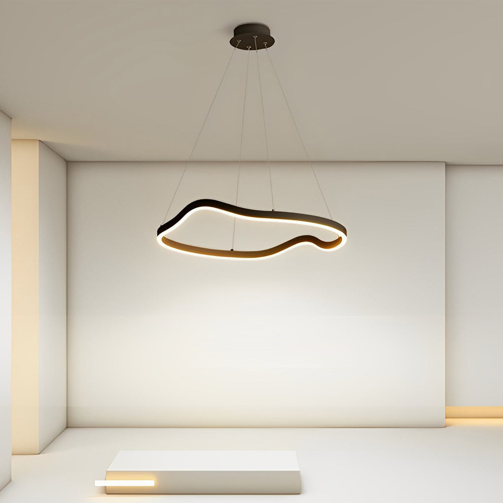 Irregular Ring LED Three Step Dimming Minimalist Chandelier Pendant Lighting
