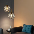 Creative Glass Globe Metal Nordic Small Chandelier Pendant Lighting