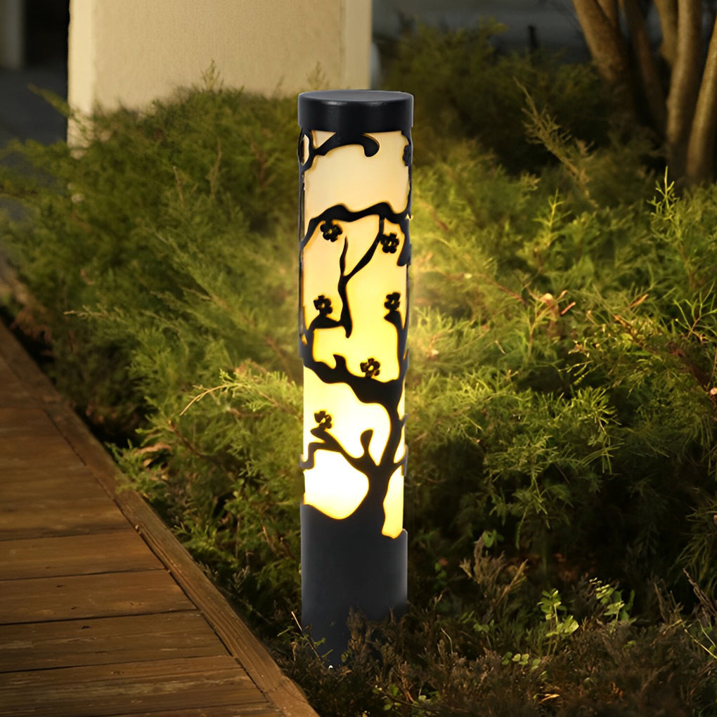 Black Retro Wintersweet Pathway Lights