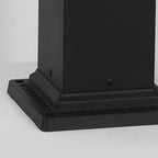 Black Solar Pathway Bollard Lights Three-Step Dimming Outdoor Lighting