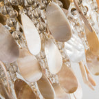 Shell Flush Mount Light American Style Crystal Ceiling Light
