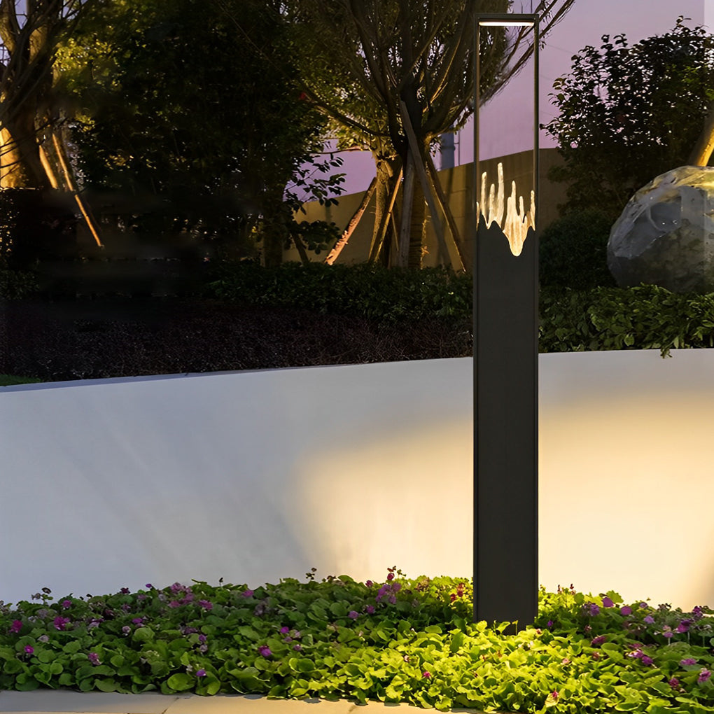 Modern Rectangular Artistic Glass LED Pathway Lights