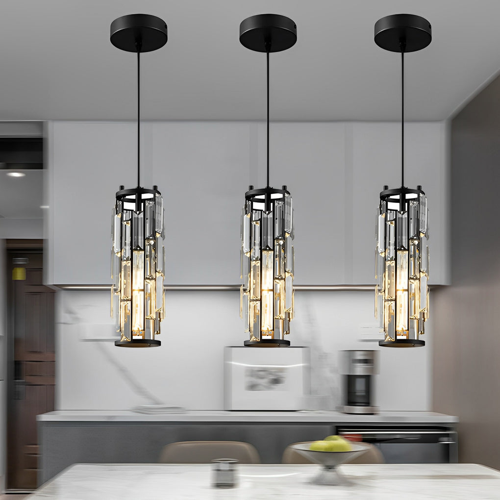 Mini Crystal Pendant Light Creative Art Crystal Island Ceiling Light