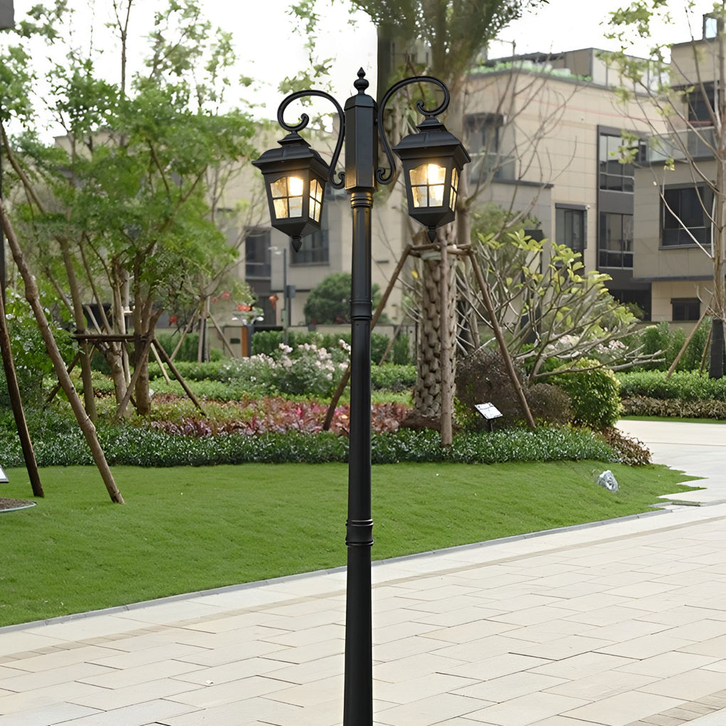 European-Style Outdoor Light Post Waterproof Black Lamp