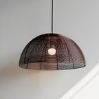 Semicircular Metal Weaving Craft Japanese Style Dining Room Chandelier