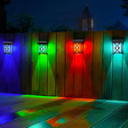 2PCS Waterproof LED RGB Intelligent Solar Wall Lights