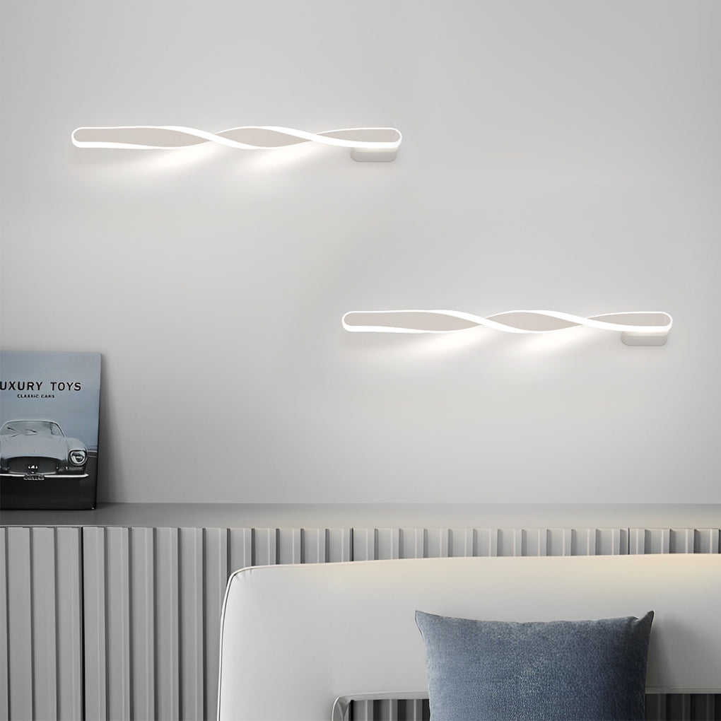 Spiral-shaped 29W Minimalist Wall Lights Wall Sconce with LED Strip