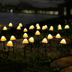 Outdoor Mini Mushroom RGB Solar 16.40 ft String Lights