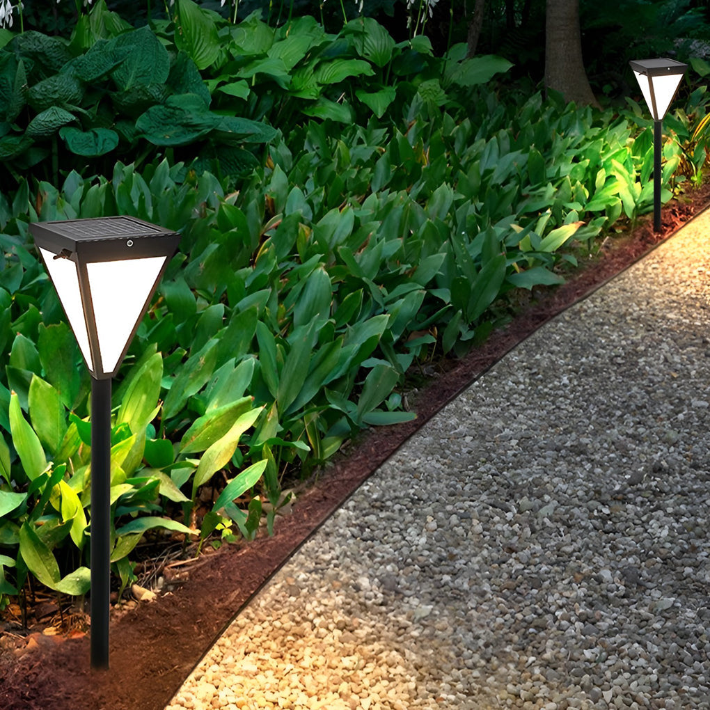 Sleek Solar LED 2.6W Pathway Post Light Outdoor Waterproof Lighting