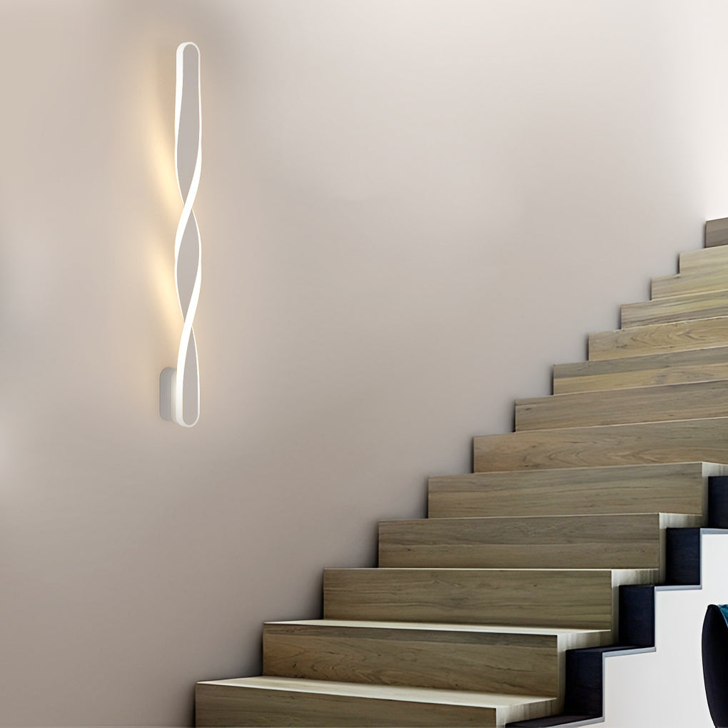 Spiral-shaped 29W Minimalist Wall Lights Wall Sconce with LED Strip