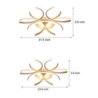 Simple Semi-Circle Lines Flower LED Dimmable Modern Ceiling Light Fixture