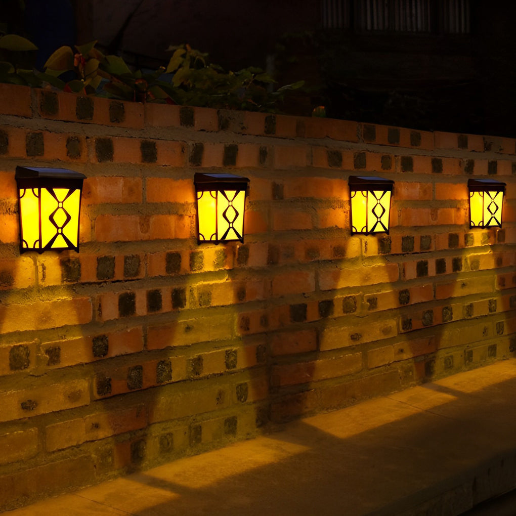 2PCS Waterproof LED RGB Intelligent Solar Wall Lights