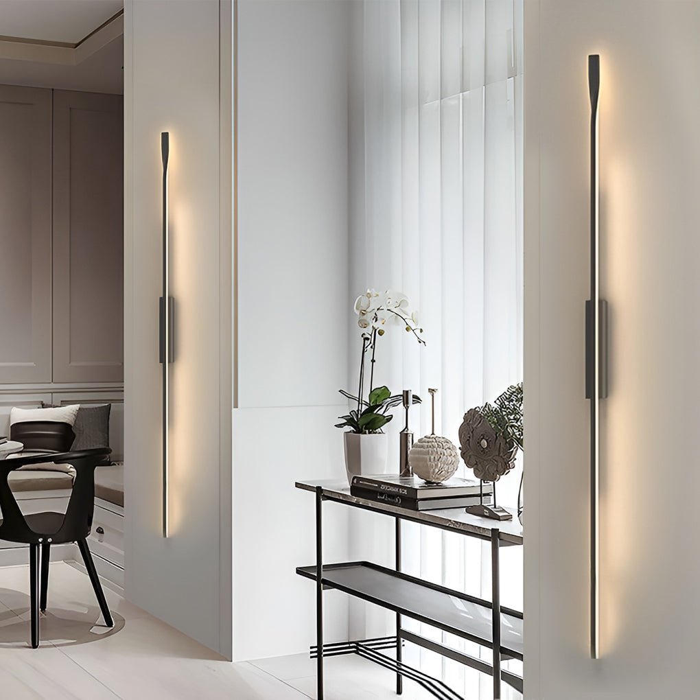 Creative Linear LED Black Modern Minimalist Wall Lamp Wall Sconce Lighting
