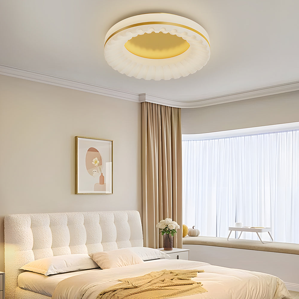 Simple Round Acrylic Three Step Dimming LED Modern Ceiling Light