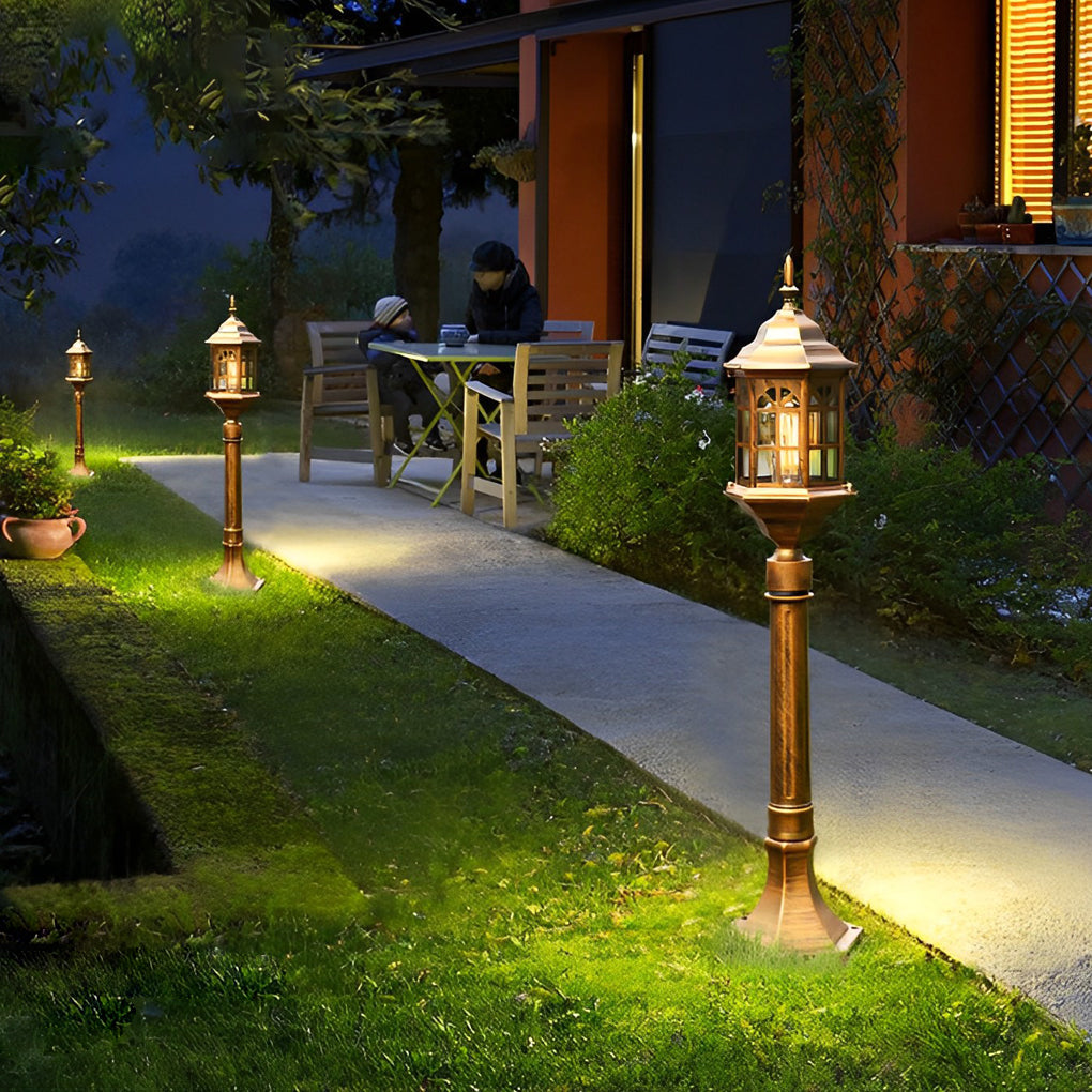 Elegant Slim Post LED Outdoor Post Lights Black/Bronze Pathway Lamps