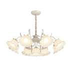 9 Heads Flowers Elegant Three Step Dimming French Style Chandelier