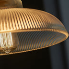 Vintage Round Glass Copper E27 Nordic Chandelier Hanging Ceiling Lights