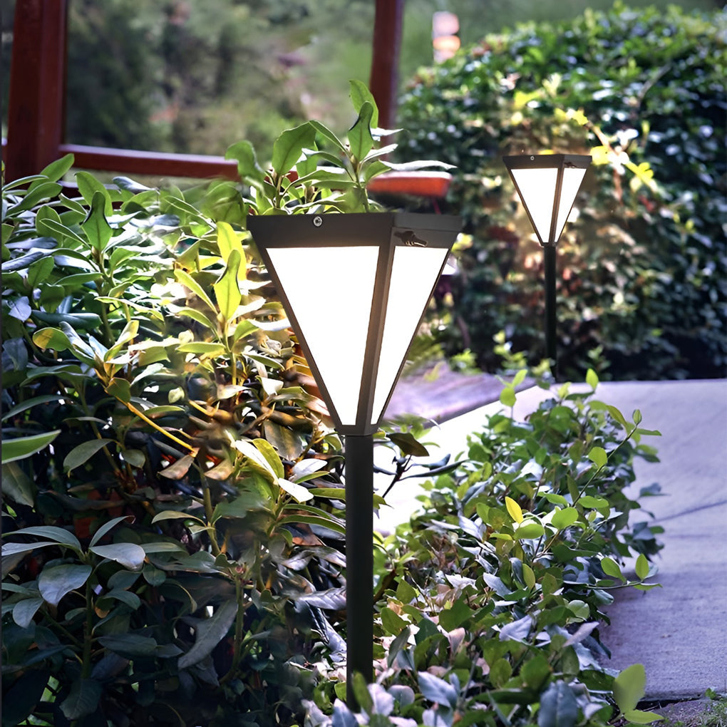 Sleek Solar LED 2.6W Pathway Post Light Outdoor Waterproof Lighting