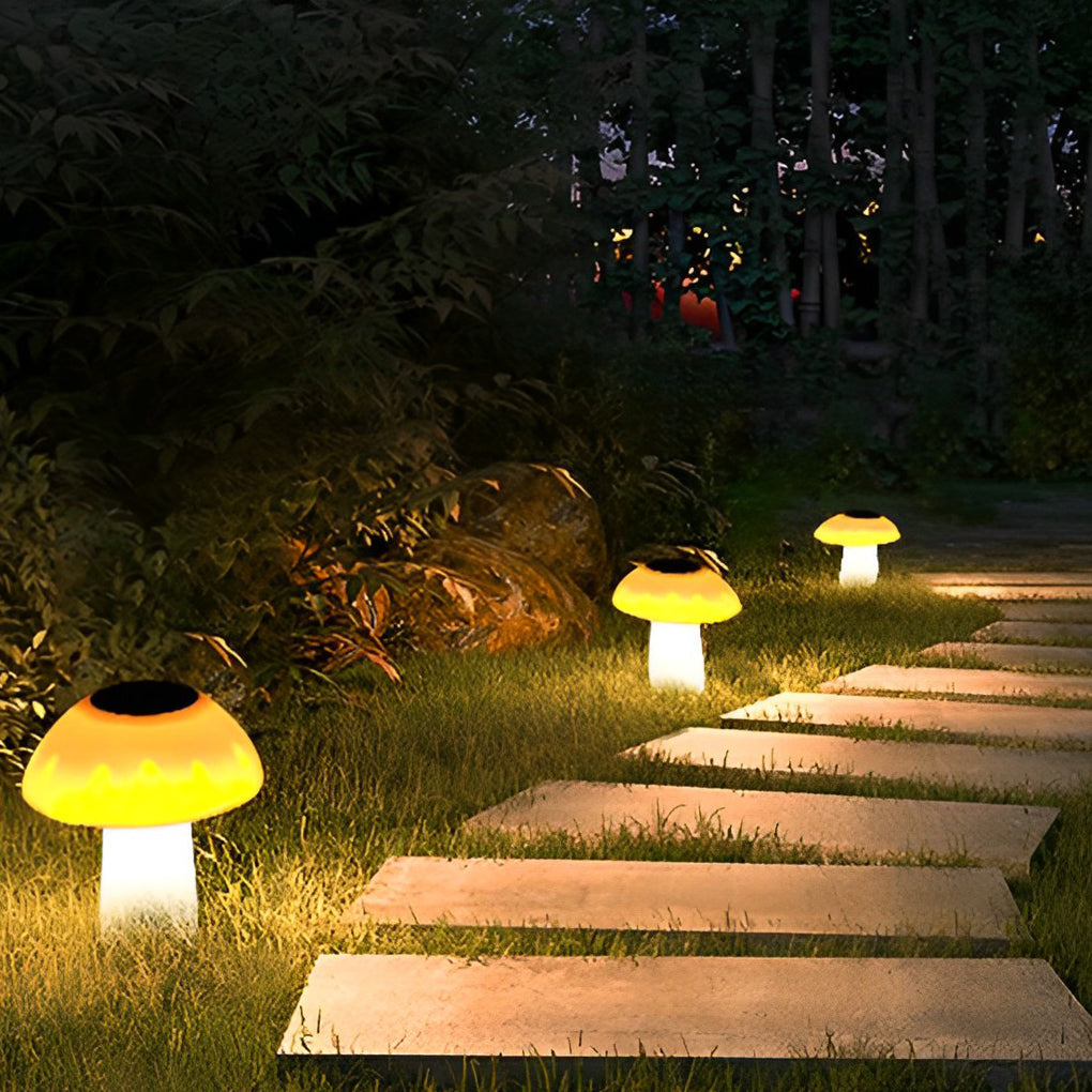Mushroom Solar LED Lawn Light Smart, Waterproof for Outdoor Gardens and Parks