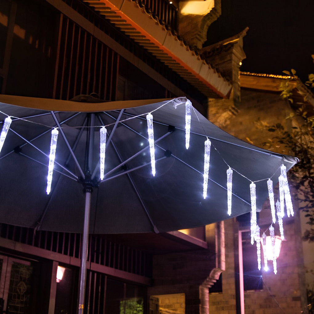 Creative Waterproof Modern Outdoor Solar LED Icicle Lights String Lights