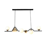 Strip Cone Glass Bubbles LED Iron Electroplating Nordic Chandelier