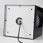 Four-Panel Cylinder Lantern LED Black Waterproof Outdoor Light with Lattice Pattern