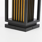 Modern Black LED Cage Pathway Lawn Lights