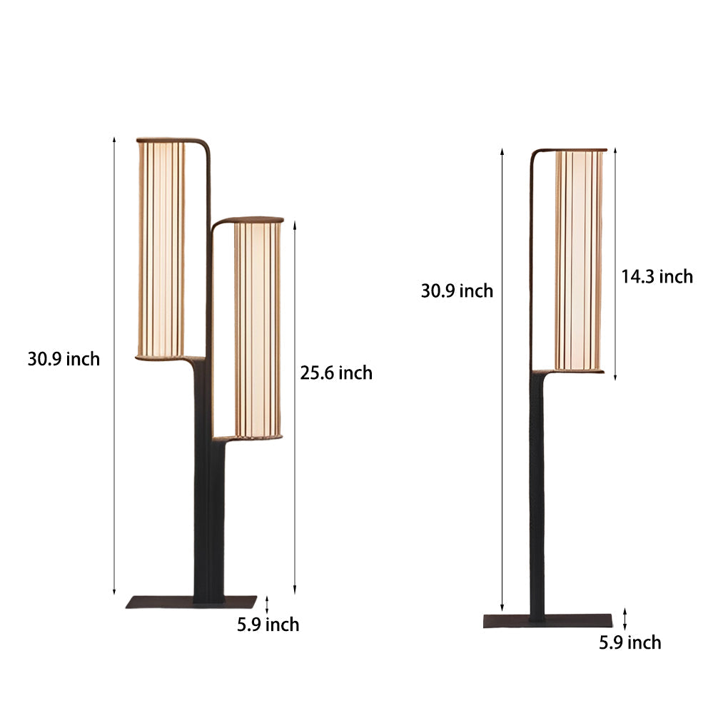 Back-to-Back Dual Cylinder LED Pathway Lights Black Waterproof Outdoor Lamp
