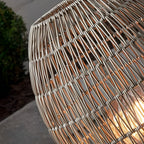 Elegant Handmade Rattan Oval Cage Outdoor Floor Lamp