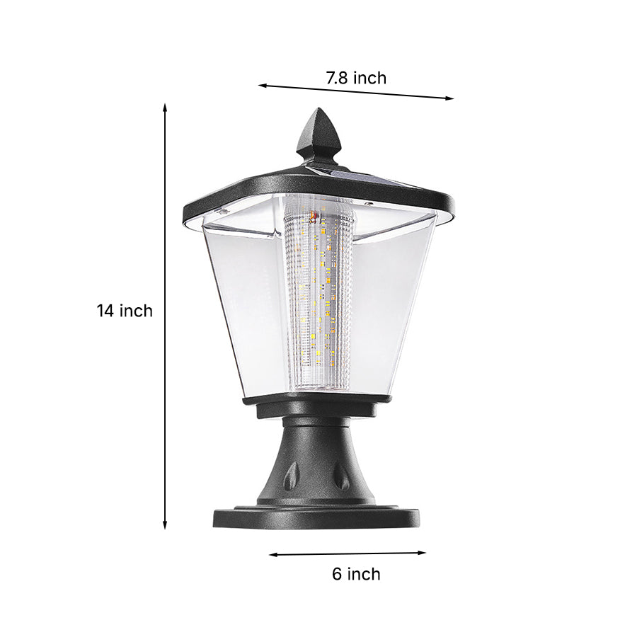 LED Solar Powered Post Cap Lights Waterproof Column Lights