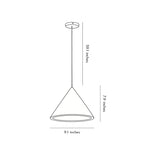 Cone Shaped Pendant Lights LED Macaron Color Ceiling Light
