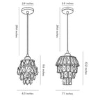 [Open-Box]Mini Crystal Pendant Light Modern Metal Ceiling Light